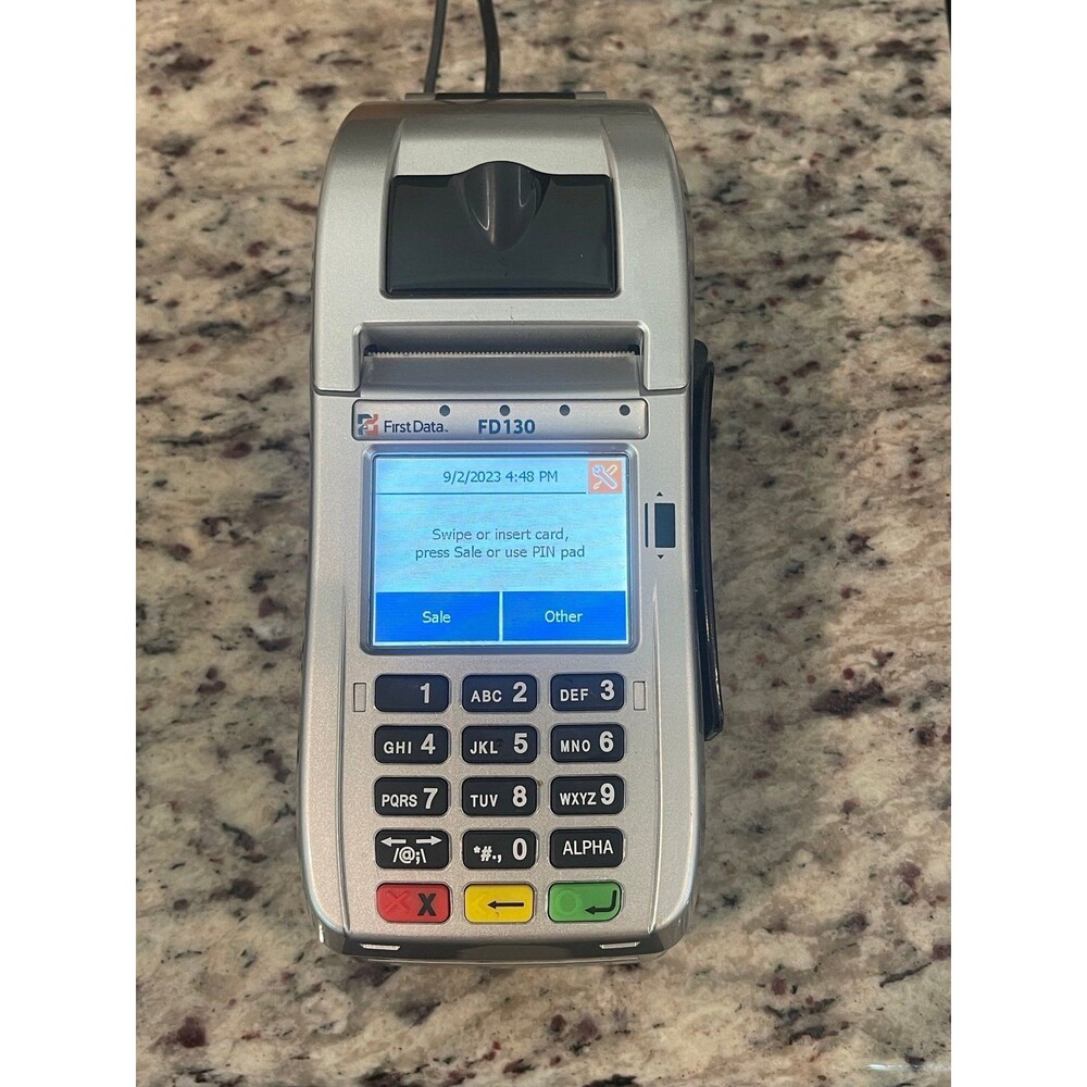 First Data credit card terminal